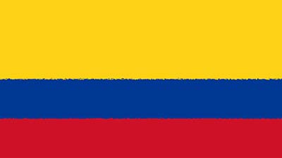 Kolumbianische Nationalflagge - gelb, blau, rot
