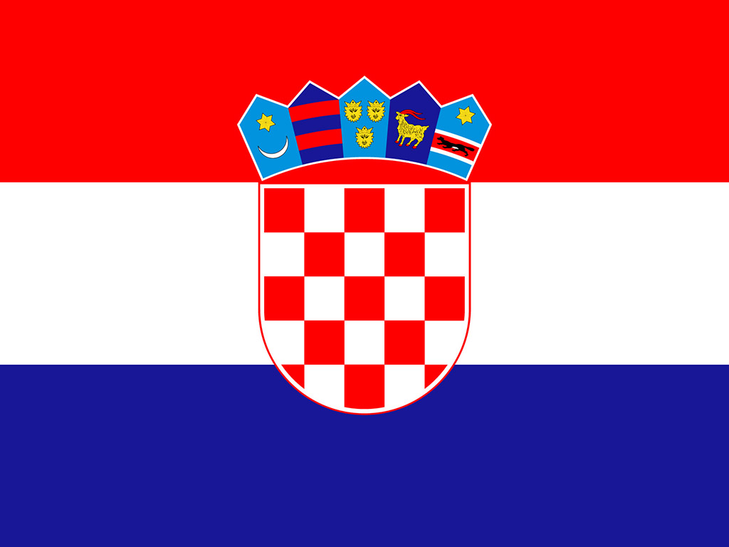Fahne Kroatiens - kroatische Flagge