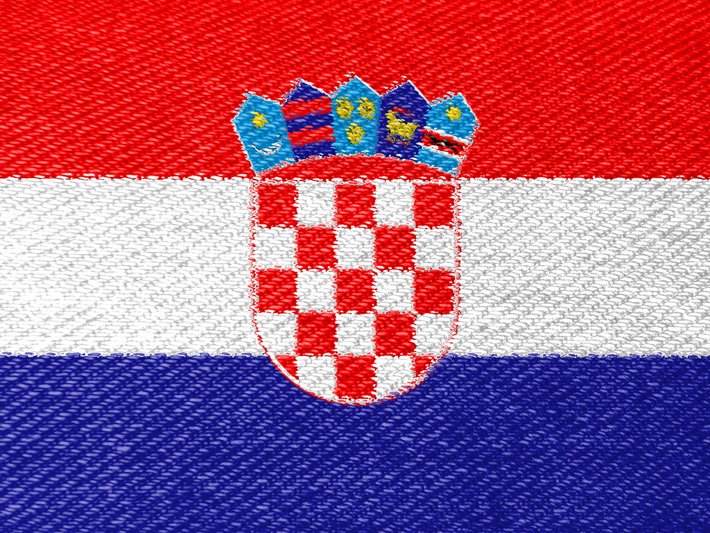 Fahne Kroatiens - kroatische Flagge