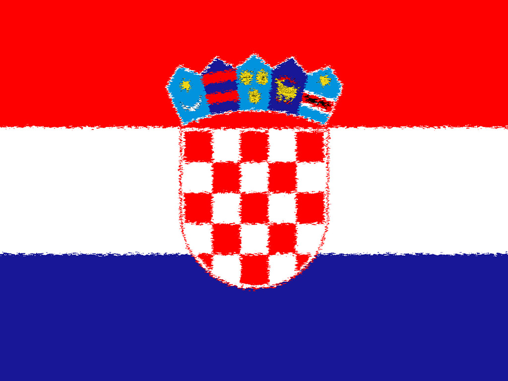 Fahne Kroatiens - kroatische Flagge