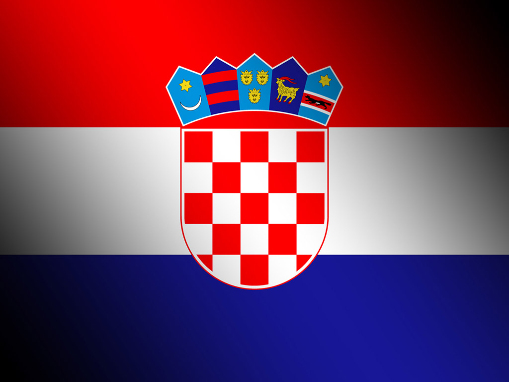 Fahne Kroatiens - kroatische Flagge