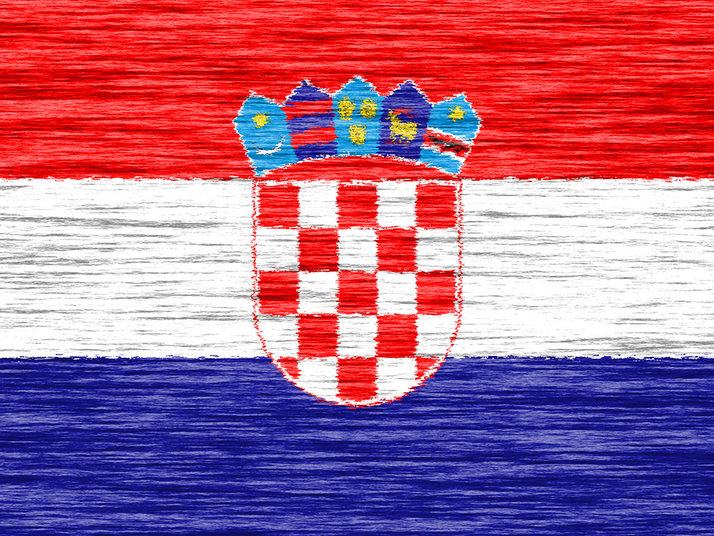 Fahne Kroatiens - kroatische Flagge