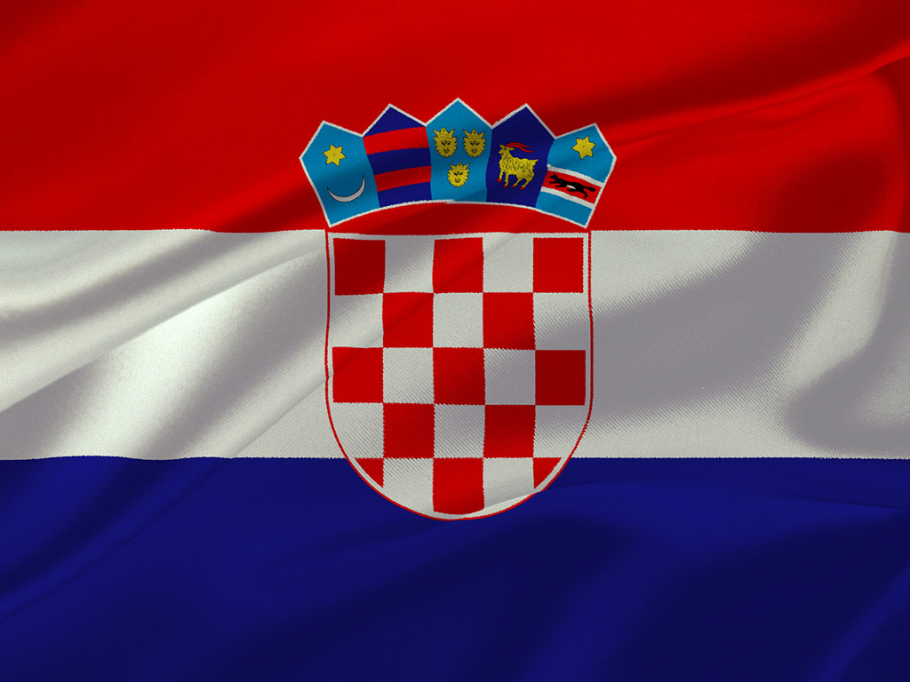 Fahne Kroatiens - kroatische Flagge