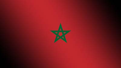 Marokko Nationalflagge - rot und grünes Pentagramm
