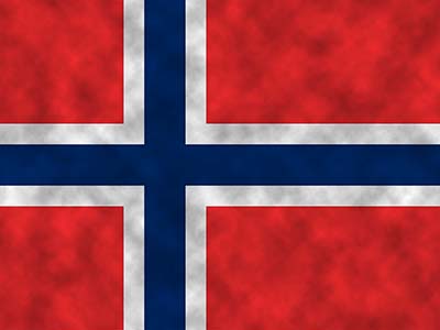 Flagge Norwegens - Fahne - Nationalflagge- dunkelblaues, zum Flaggenmast verschobenes Skandinavisches Kreuz mit weißer Kontur auf rotem Grund