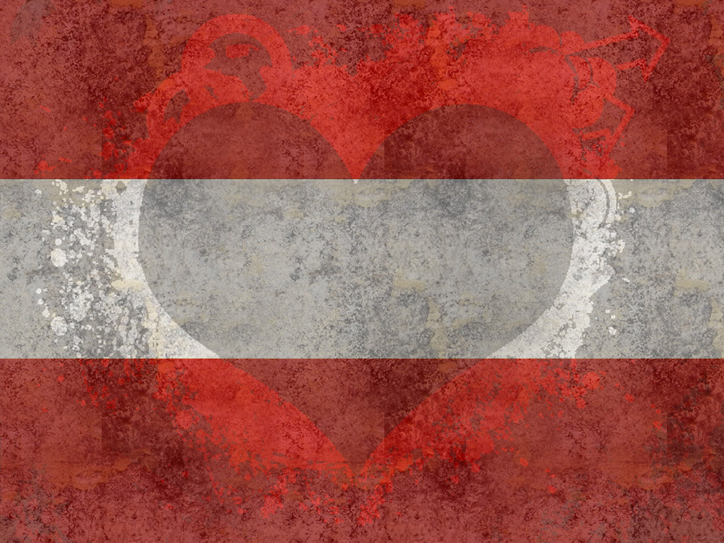 Österreichische Flagge - Rot-Weiss-Rot