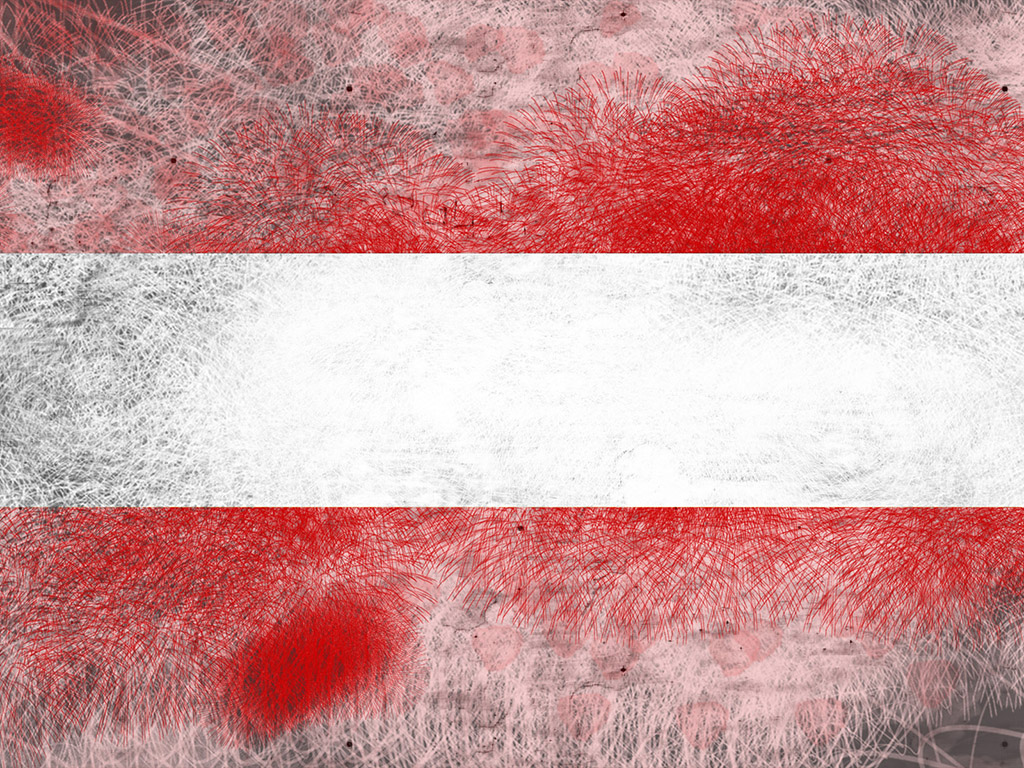 Österreichische Flagge - Rot-Weiss-Rot