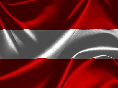 Flagge Österreichs - österreichische Fahne