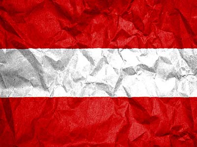 Flagge Österreichs - österreichische Fahne