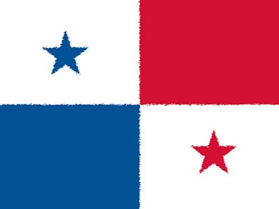 Panama Nationalflagge - grün und rot