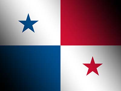 Panama Nationalflagge - grün und rot