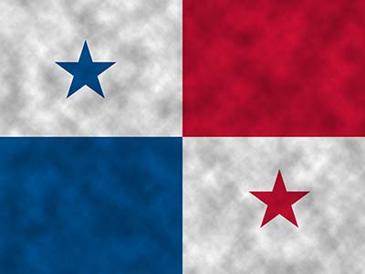 Panama Nationalflagge - grün und rot
