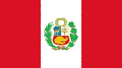 Flagge Peru - rot, weiss, rot