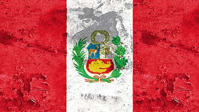 Flagge Peru - rot, weiss, rot