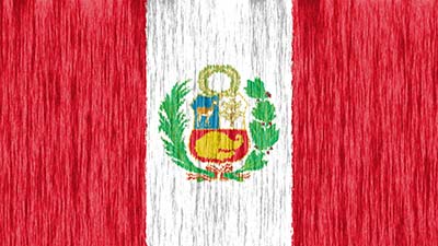 Flagge Peru - rot, weiss, rot