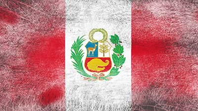 Flagge Peru - rot, weiss, rot