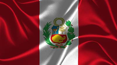 Flagge Peru - rot, weiss, rot