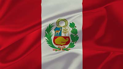 Flagge Peru - rot, weiss, rot