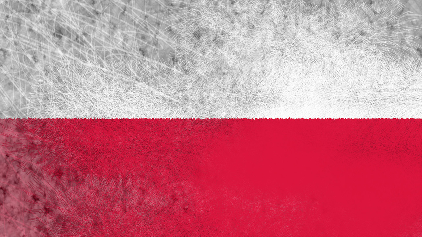 Polnische Flagge 013 - Hintergrundbild