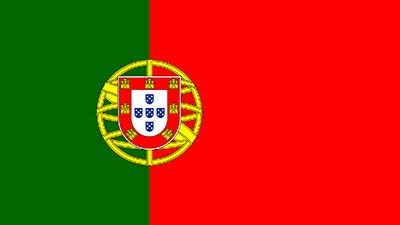 Portugal Nationalflagge - grün und rot