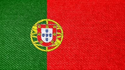 Portugal Nationalflagge - grün und rot