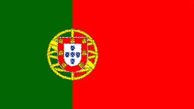 Portugal Nationalflagge - grün und rot