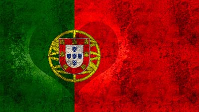 Portugal Nationalflagge - grün und rot