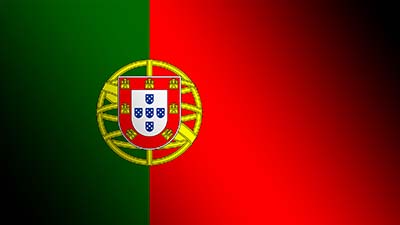 Portugal Nationalflagge - grün und rot