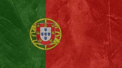 Portugal Nationalflagge - grün und rot