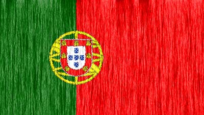 Portugal Nationalflagge - grün und rot