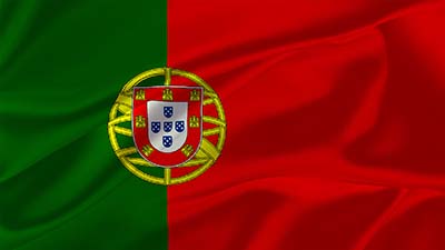 Portugal Nationalflagge - grün und rot