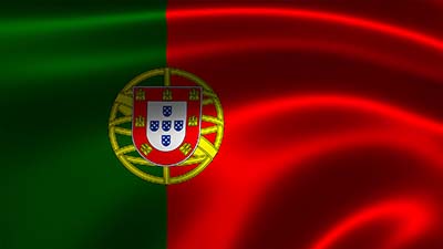 Portugal Nationalflagge - grün und rot
