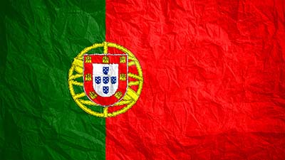 Portugal Nationalflagge - grün und rot