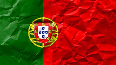 Portugal Nationalflagge - grün und rot
