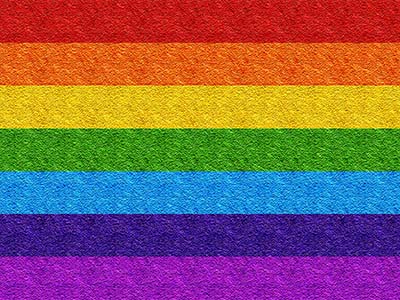 Regenbogenflagge - Fahne - violett, indigo, blau, grün, gelb, orange, rot