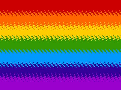 Regenbogenflagge - Fahne - violett, indigo, blau, grün, gelb, orange, rot