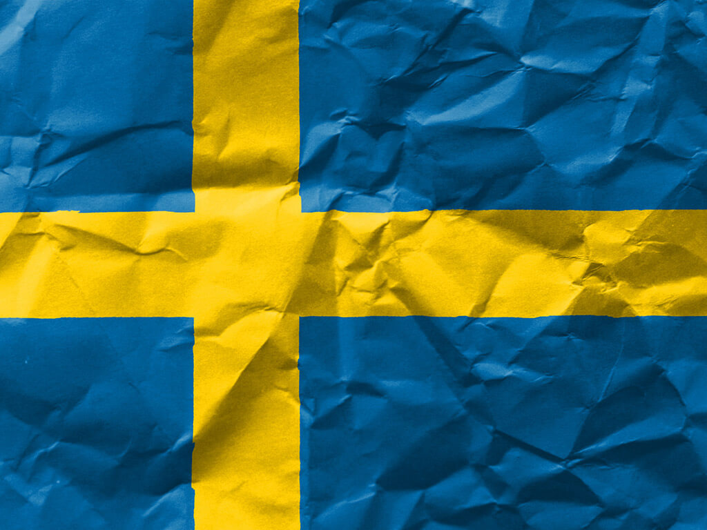 Die Flagge Schwedens - Blau-Gelb