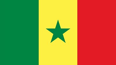 Senegal Nationalflagge - grün, gelb, rot