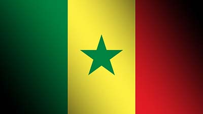 Senegal Nationalflagge - grün, gelb, rot