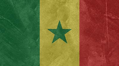 Senegal Nationalflagge - grün, gelb, rot