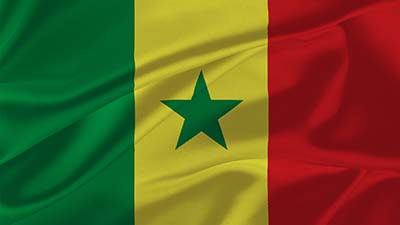 Senegal Nationalflagge - grün, gelb, rot
