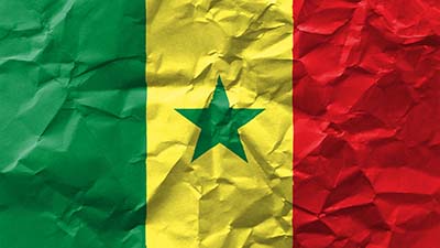 Senegal Nationalflagge - grün, gelb, rot