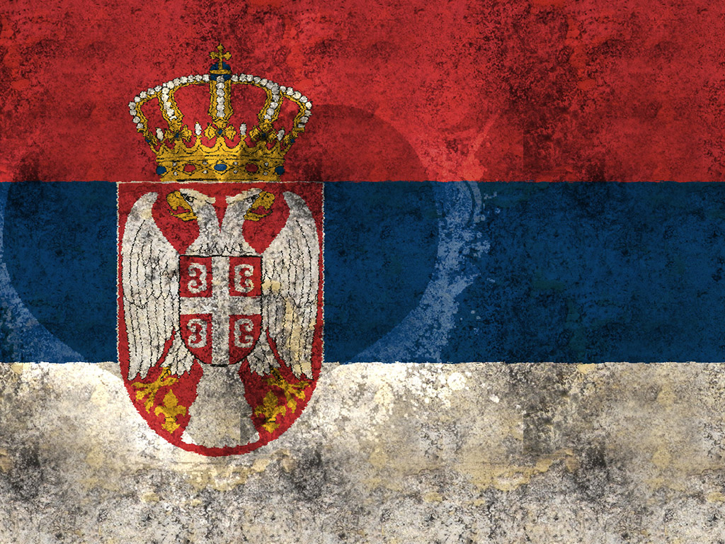 Fahne Serbiens - Serbien Flagge