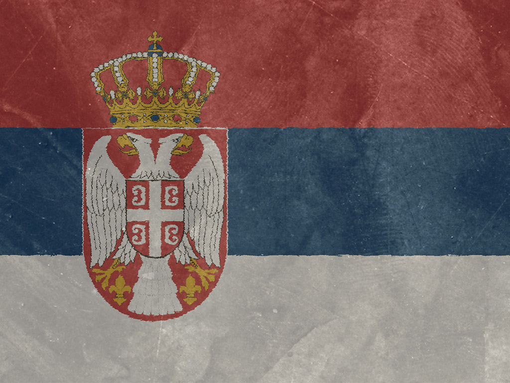 Fahne Serbiens - Serbien Flagge