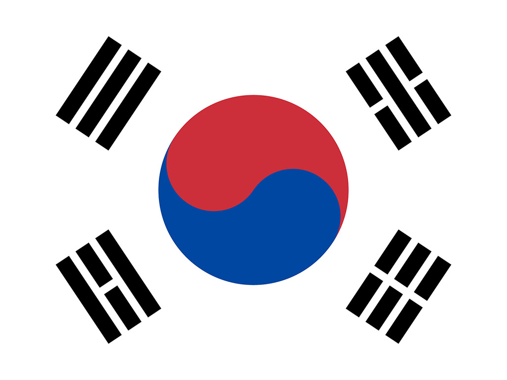 Fahne Südkoreas - Republik Korea Flagge