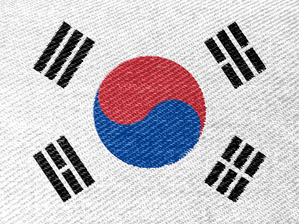 Fahne Südkoreas - Republik Korea Flagge