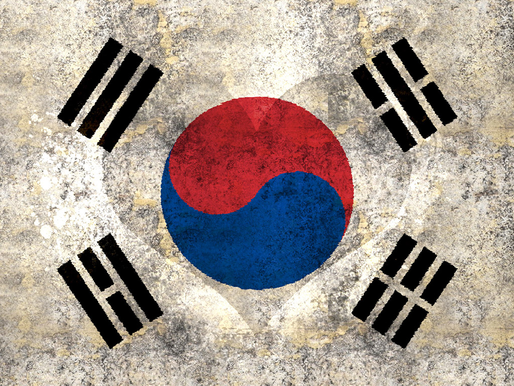 Fahne Südkoreas - Republik Korea Flagge