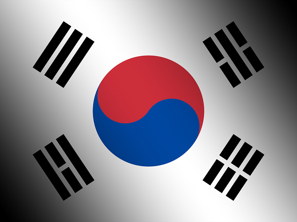 Fahne Südkoreas - Republik Korea Flagge