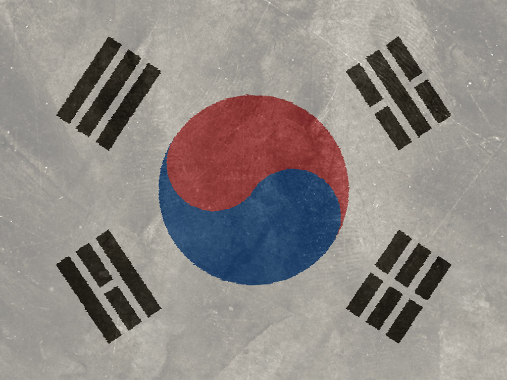 Fahne Südkoreas - Republik Korea Flagge