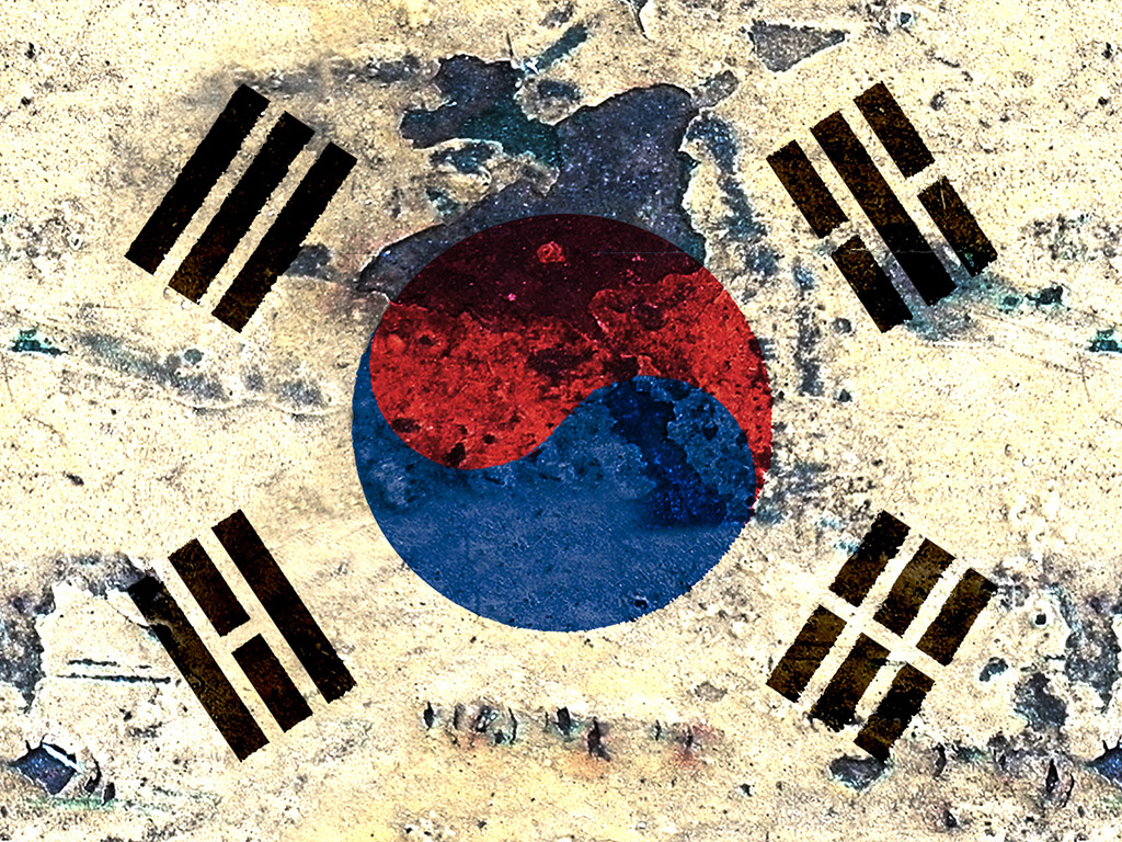 Fahne Südkoreas - Republik Korea Flagge